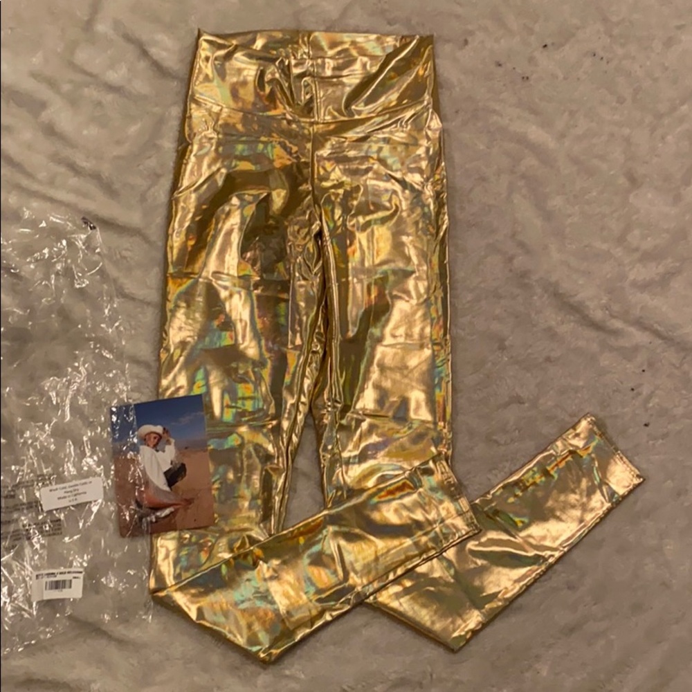 Gold hologram Laina Rauma leggings